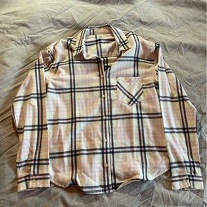 Plaid Kids Shirt - Pink and Blue